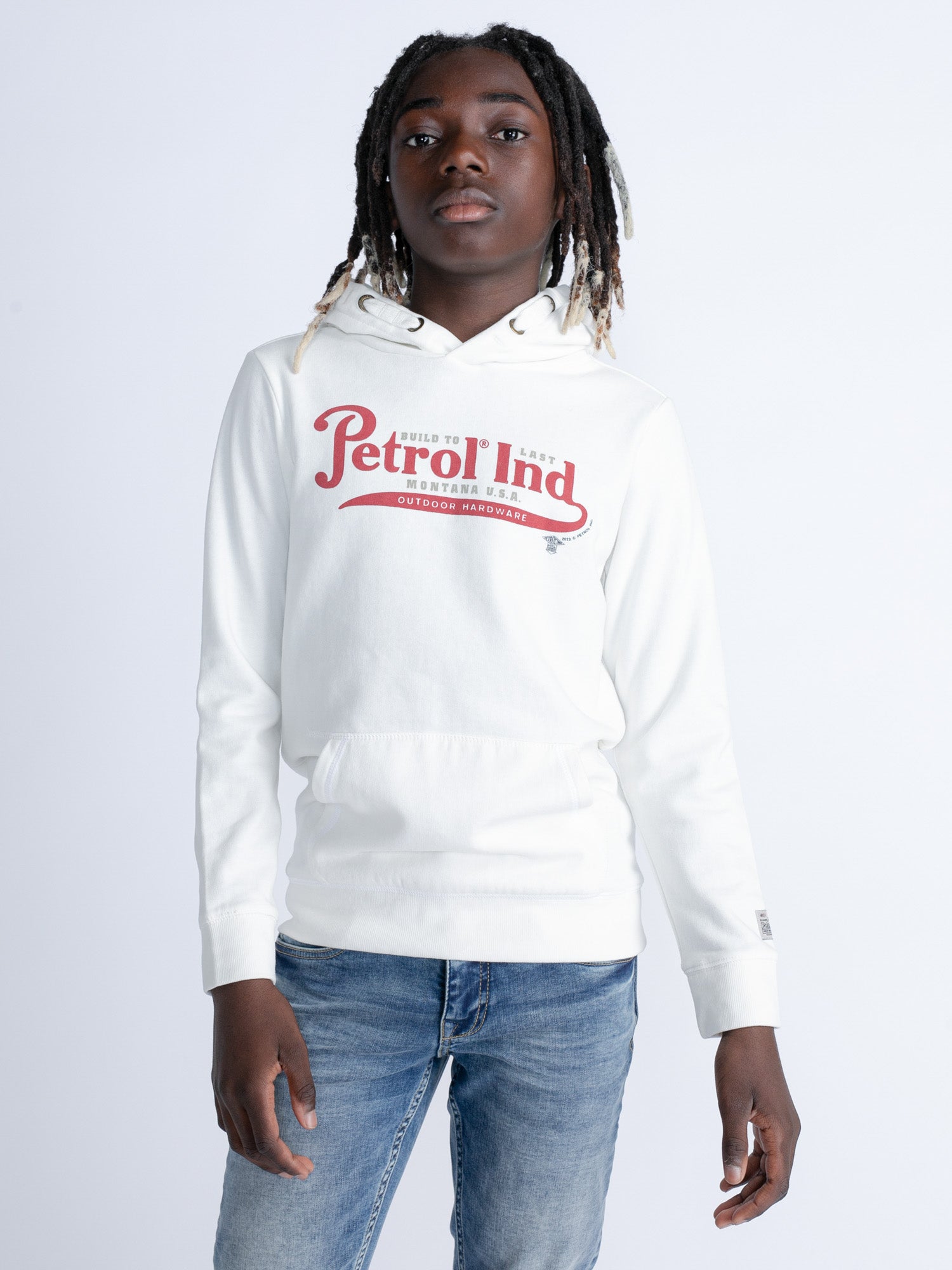 Petrol Industries Logo Hoodie Bolingbrook Dusty White - 104