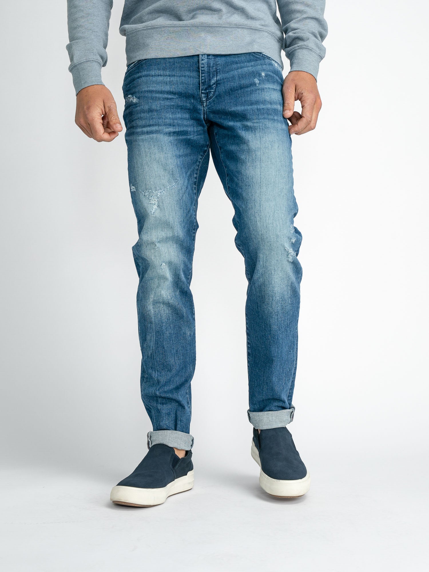 Petrol Industries - Heren Seaham slim fit jeans - Blauw - Maat 36 L36