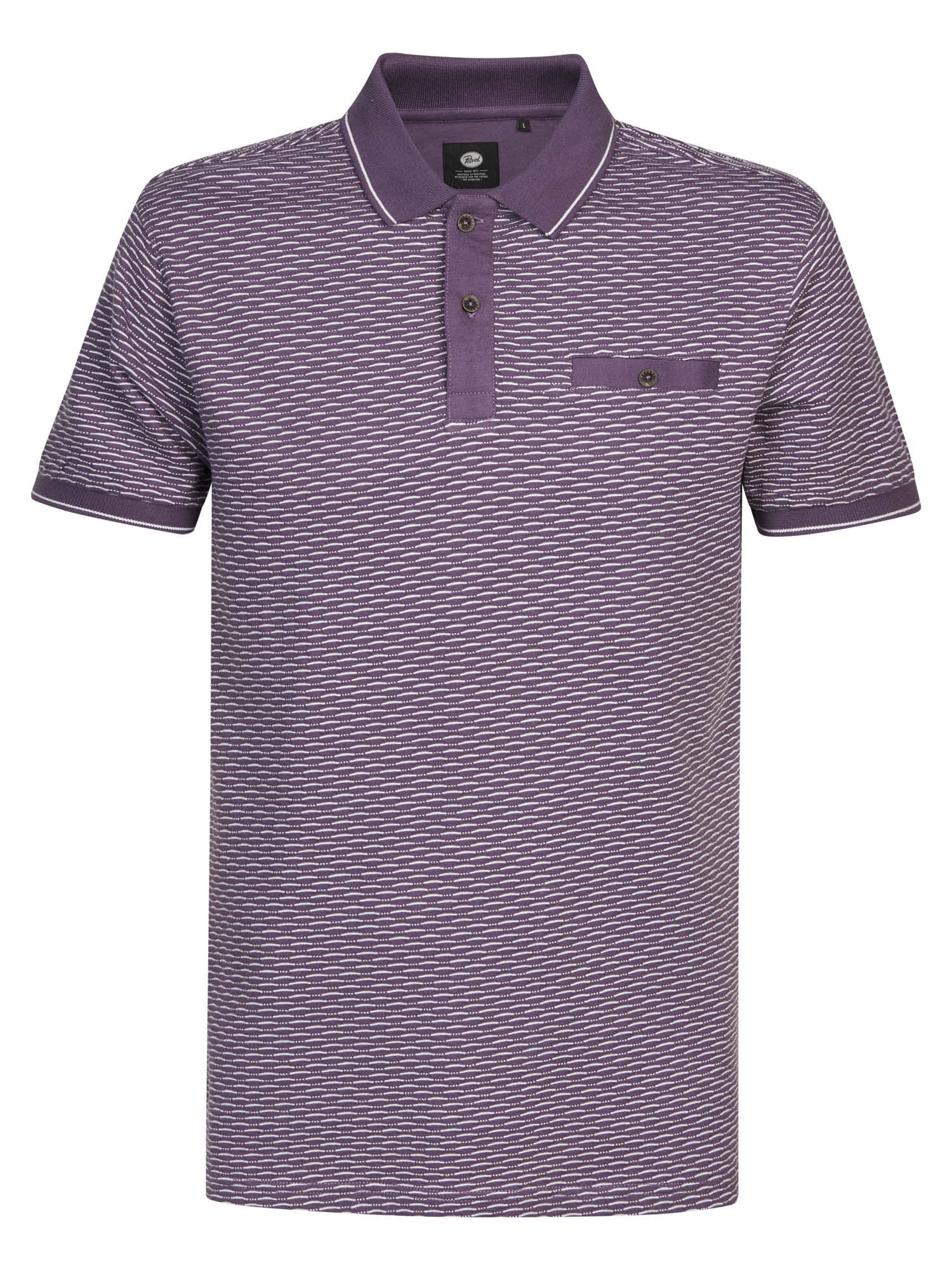 Petrol Industries - Heren All-over print polo - Paars - Maat M