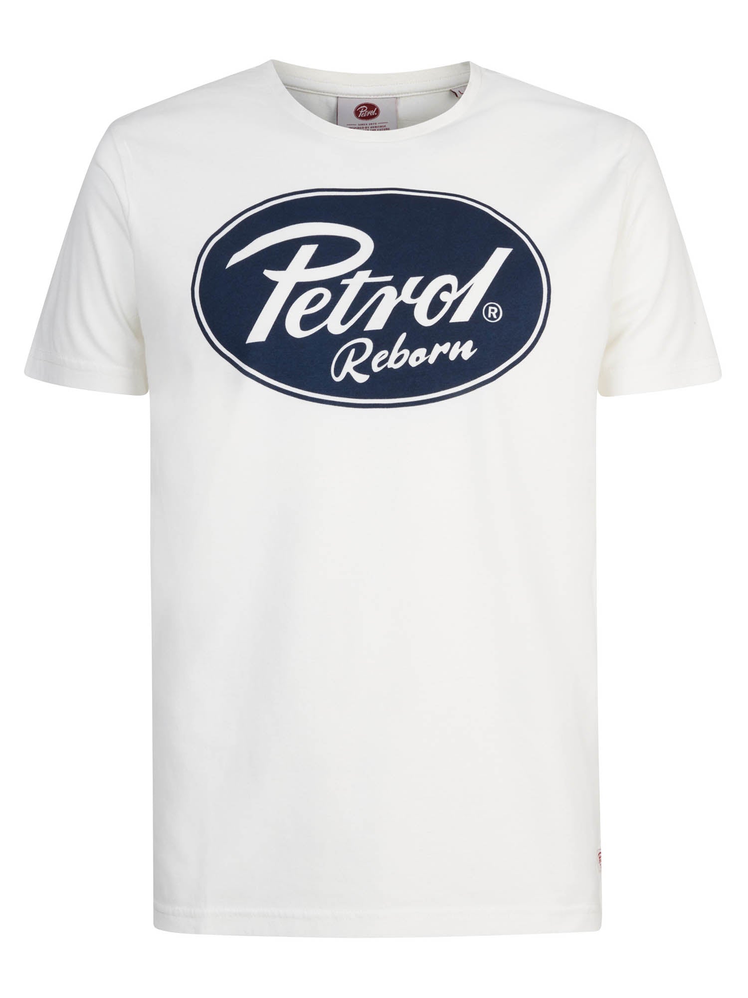 Petrol Industries - Heren Logo T-Shirt - Wit - Maat L