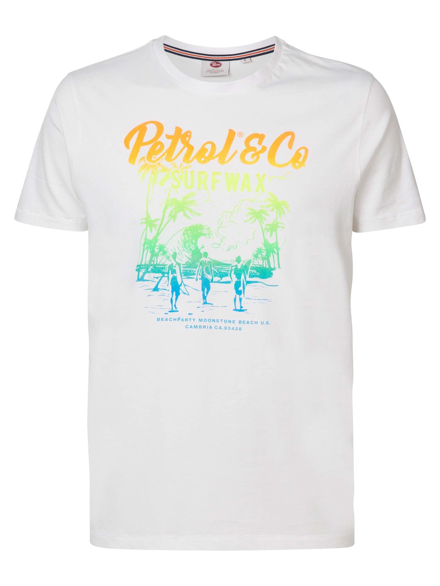 Petrol Industries - Heren Zomers T-Shirt - Wit - Maat S