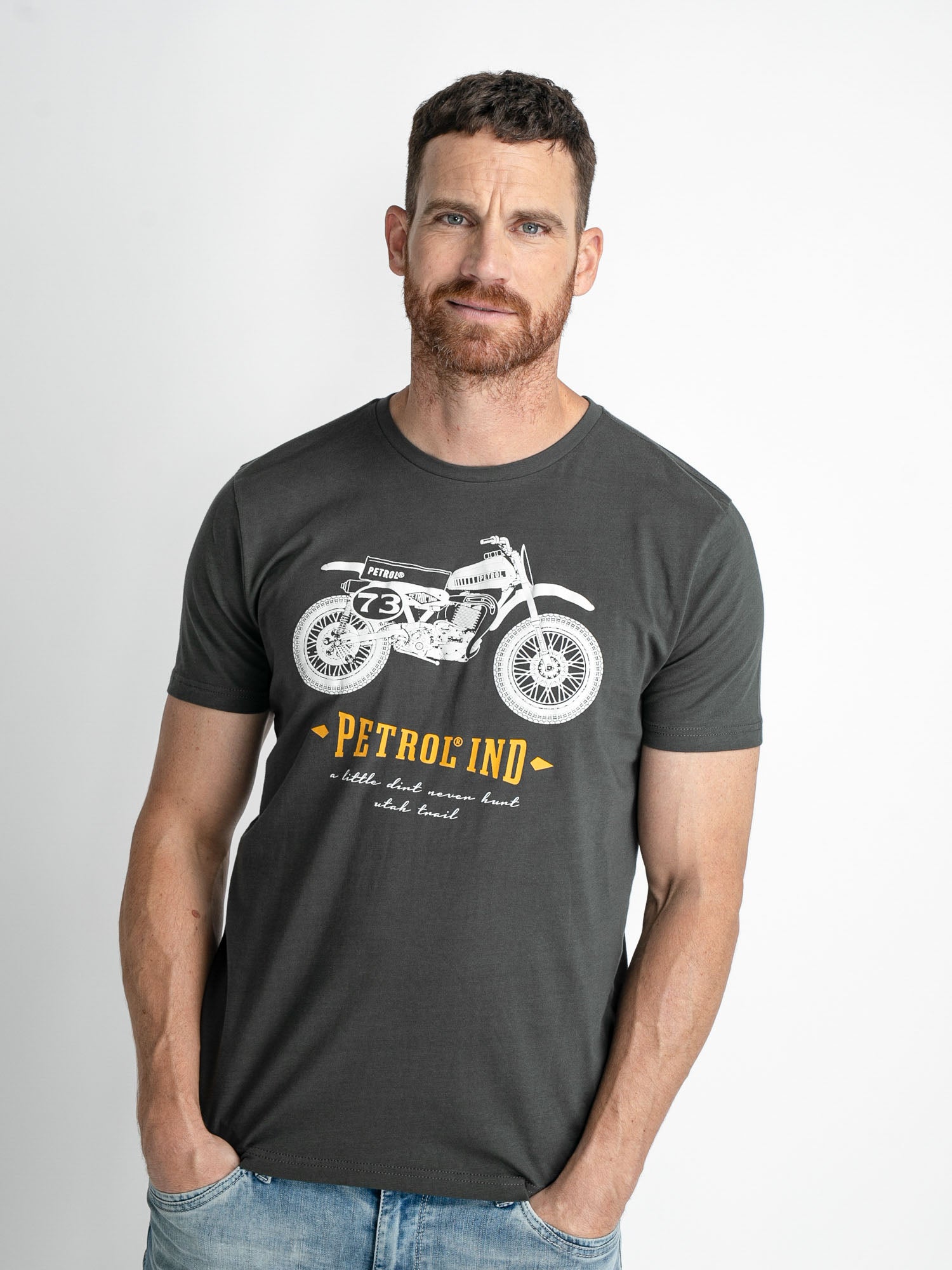 Petrol Industries - Heren Print T-shirt - Zwart - XS