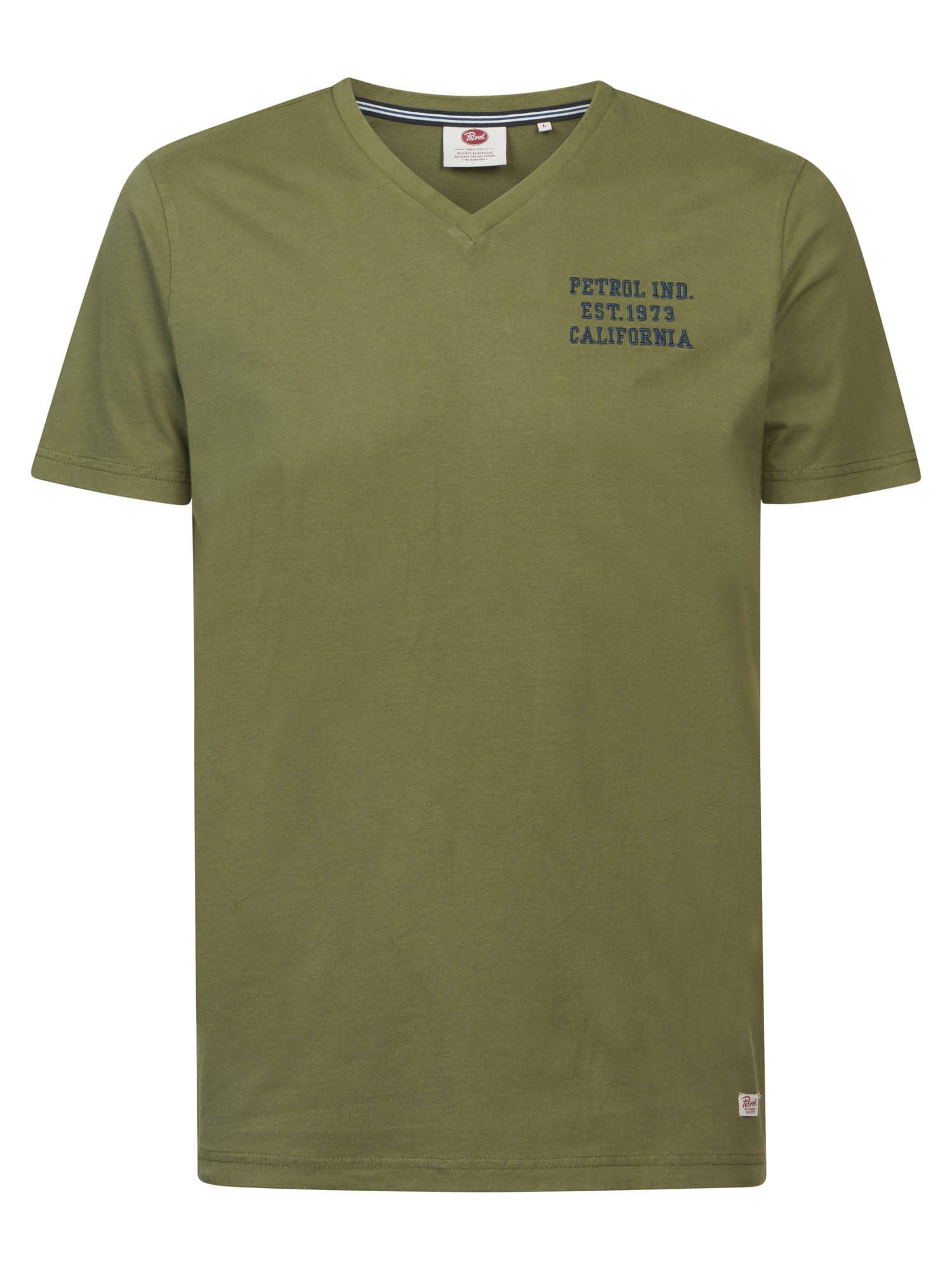 Petrol Industries - Heren Basic logo T-shirt - Groen - L