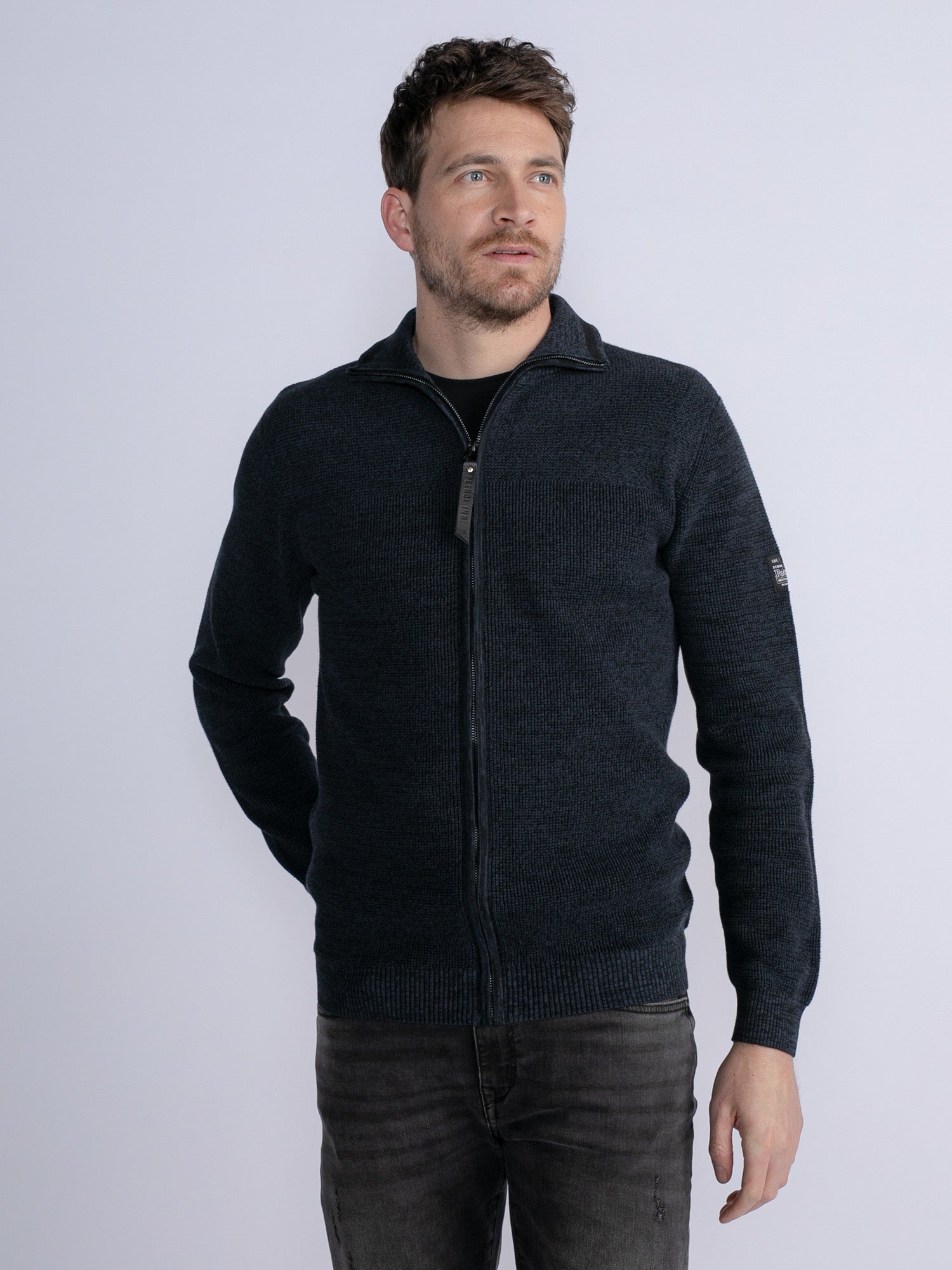 Petrol Industries Fijngebreid Vest Cordova Midnight Navy - M