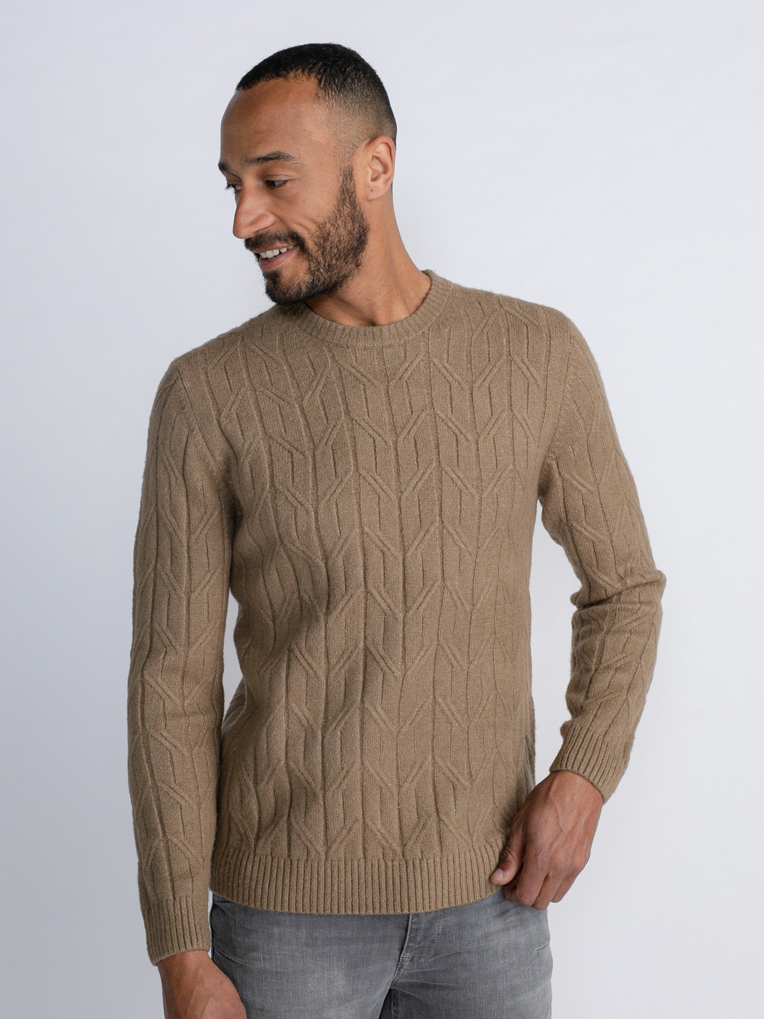 Petrol Industries Cable-Knit Pullover Montgomery Dark Khaki - L