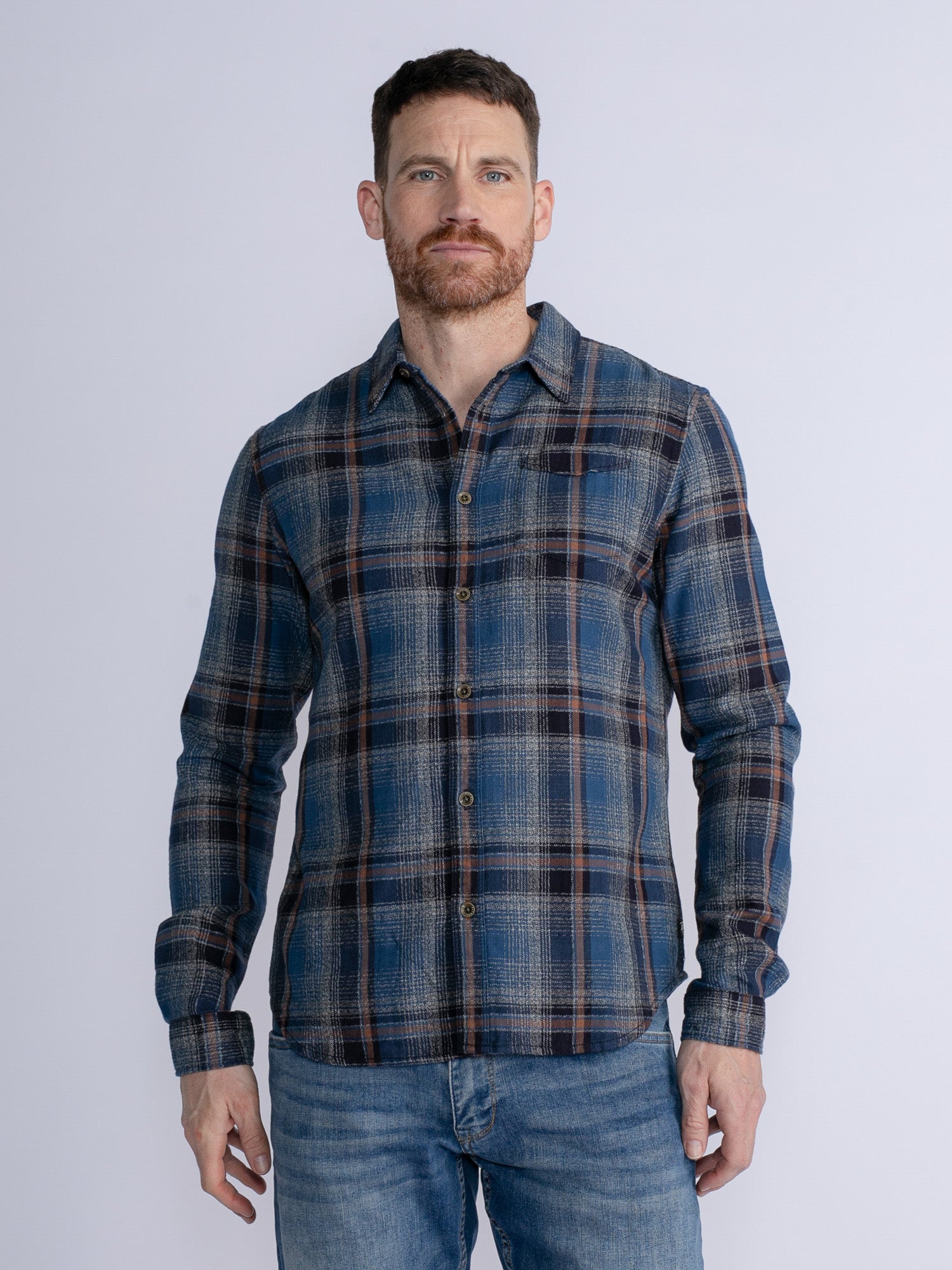 Petrol Industries Checked Shirt Lincoln Grey Truffle - S