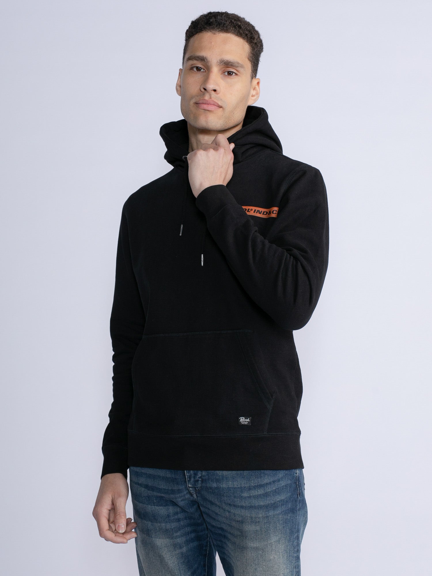 Petrol Industries - Heren Sportieve Logo Hoodie Capun - Zwart - Maat L