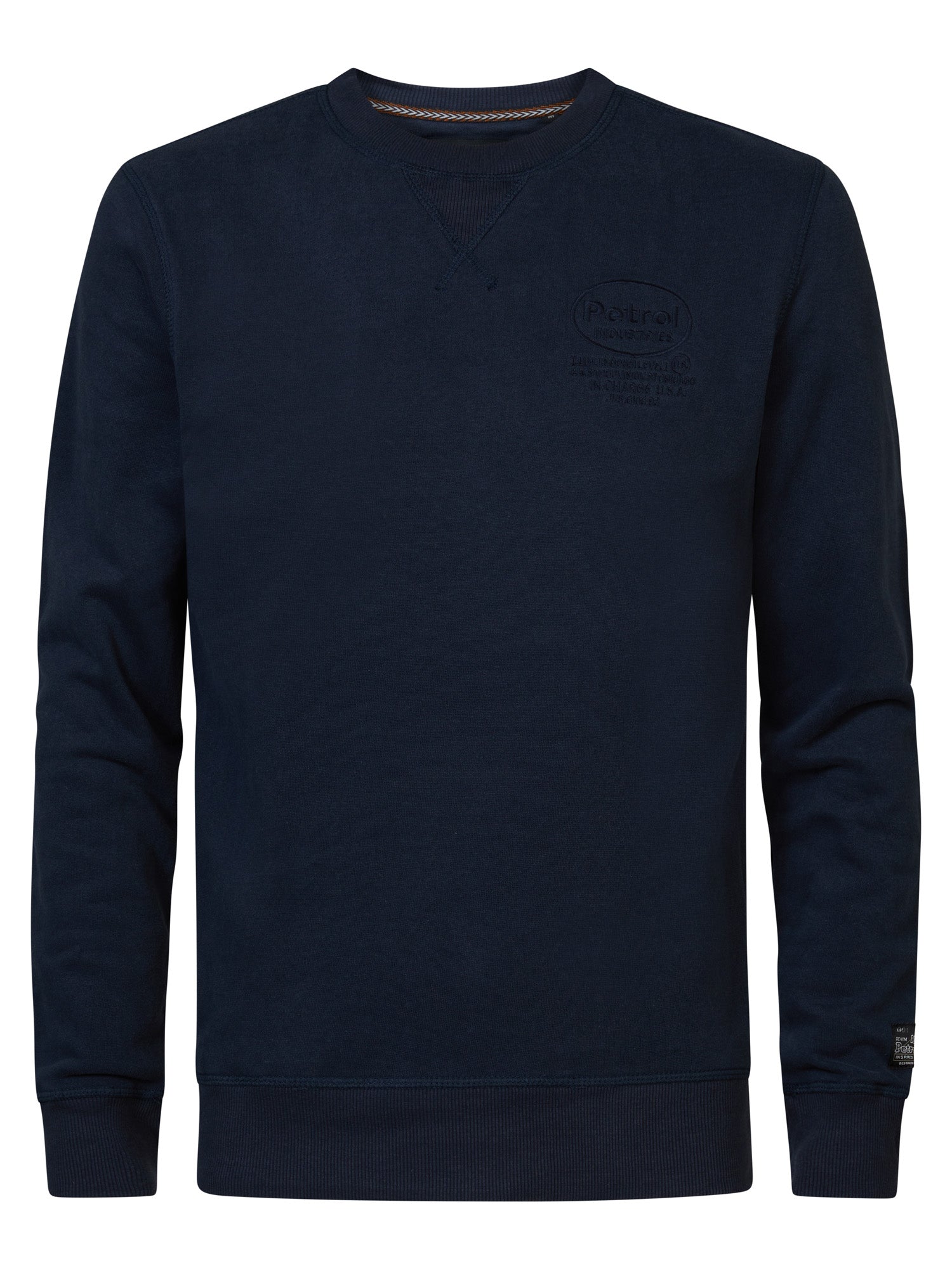 Petrol Industries - Heren Effen Sweater Austin - Blauw - Maat L