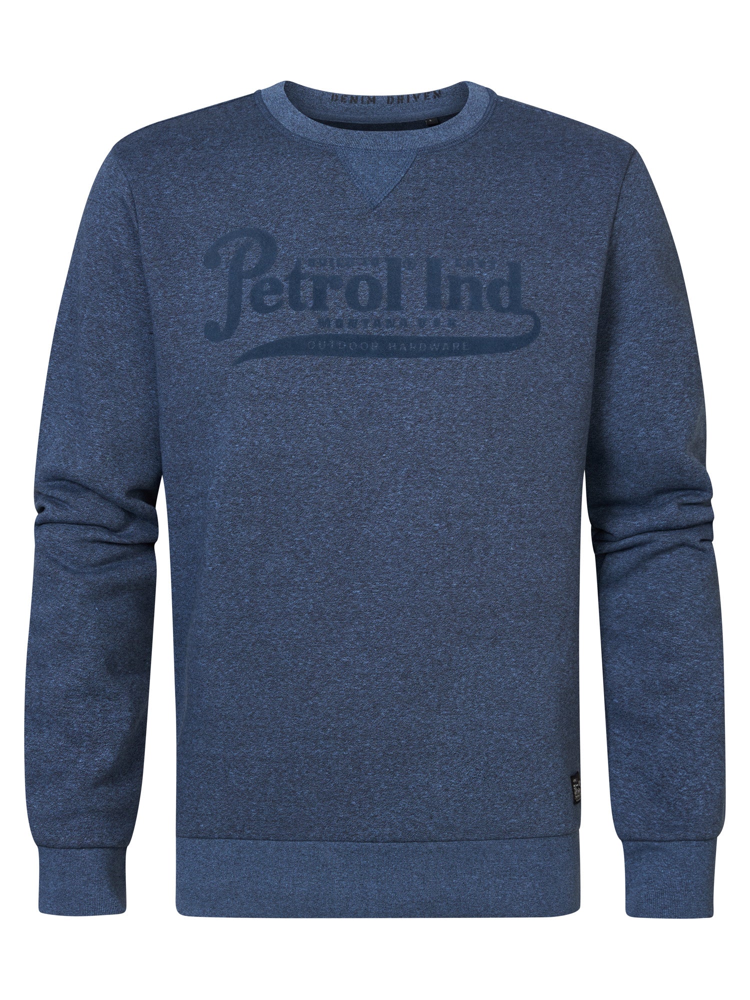 Petrol Industries - Heren Gemêleerde Sweater Marshall - Blauw - Maat XXXL