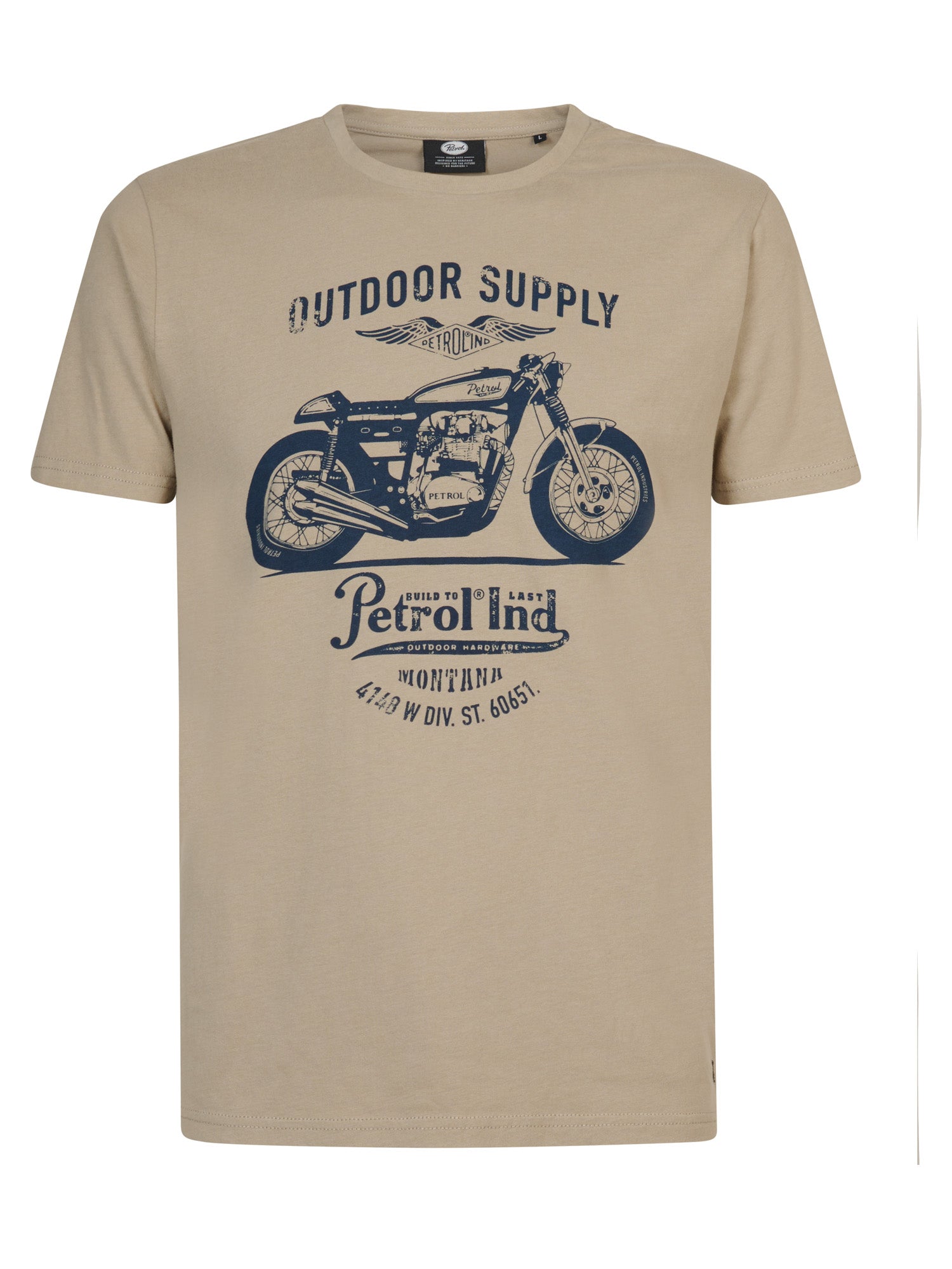 Petrol Industries - Heren Artwork T-shirt Bottineau - Bruin - Maat L