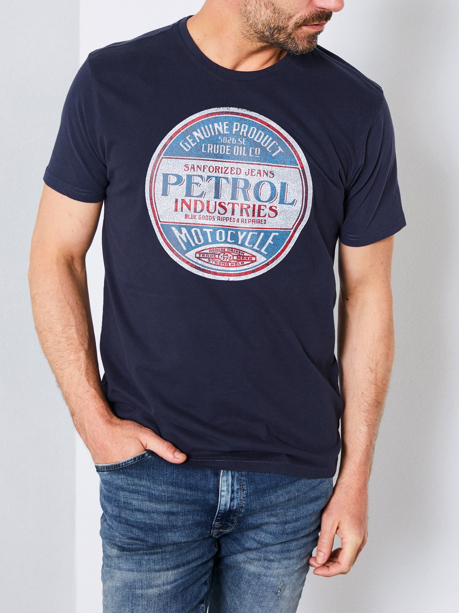 Petrol Industries Artwork T-Shirt Deep Navy - S