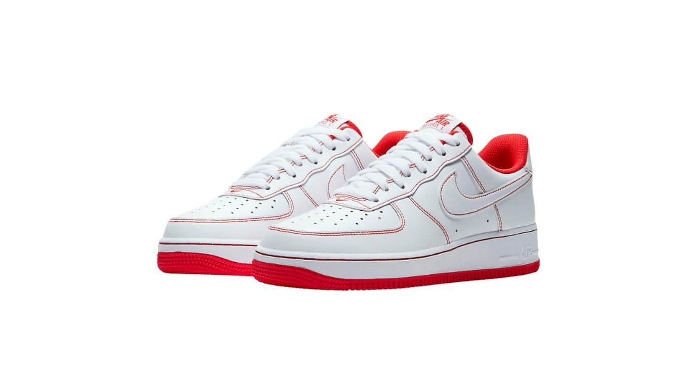 white air force 1 with red