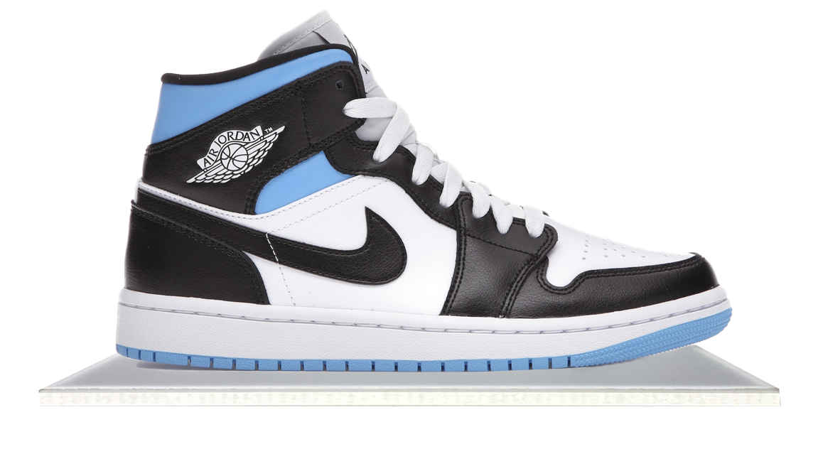 black blue and white jordans 1