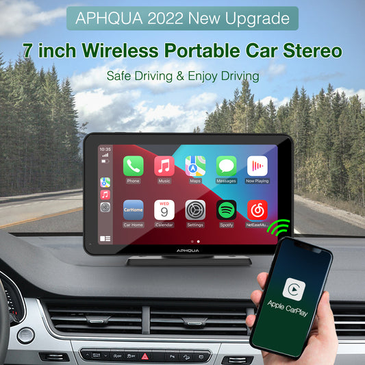 10 inch Wireless Apple Carplay Android Auto Portable Car Stereo