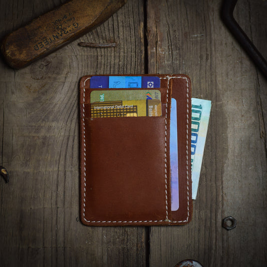 CARD WALLET GOLD ATLAS - Leather Card Holder – GRAFEA