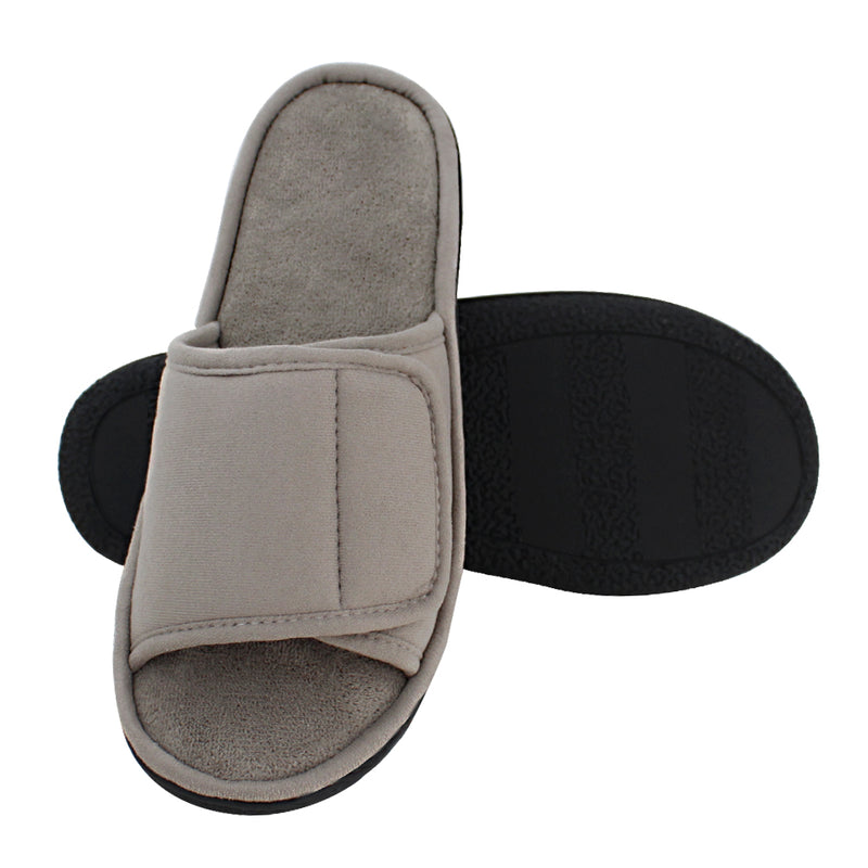 Magtoe Adjustable Slippers for Men Memory Foam Open Toe Indoor Slipper ...