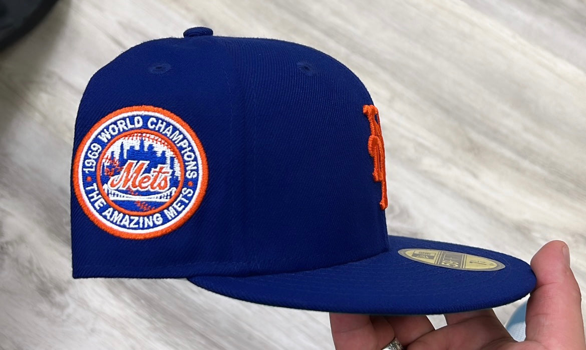 mets fitted hats with patches