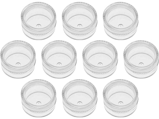 SE 1 1/2 inch Round Plastic Containers - 6pc - Screw on Lid