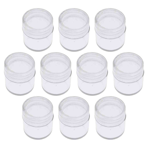 SE 87440BB Clear Round Plastic Storage Containers with Screw-On Lids (Set of 12)