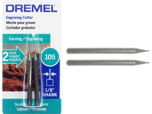 Dremel 107 - 3/32 Round Engraving Cutter - 2 pack