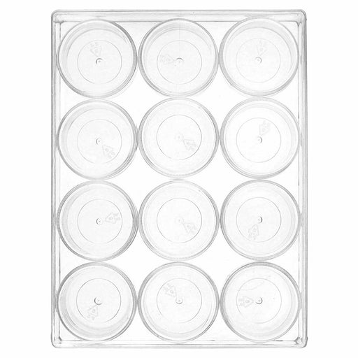 SE Clear Round Plastic Storage Containers with Screw-On Lids (Set of 12) -  87440BB