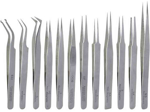 SE 501TW 6-1/4 Fine-Tip Tweezers with Slide-Lock