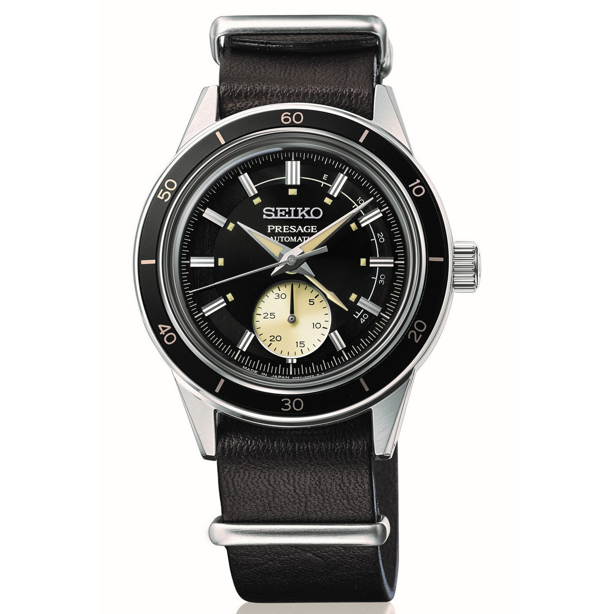 seiko presage style 60s leather strap watch – LUVADO