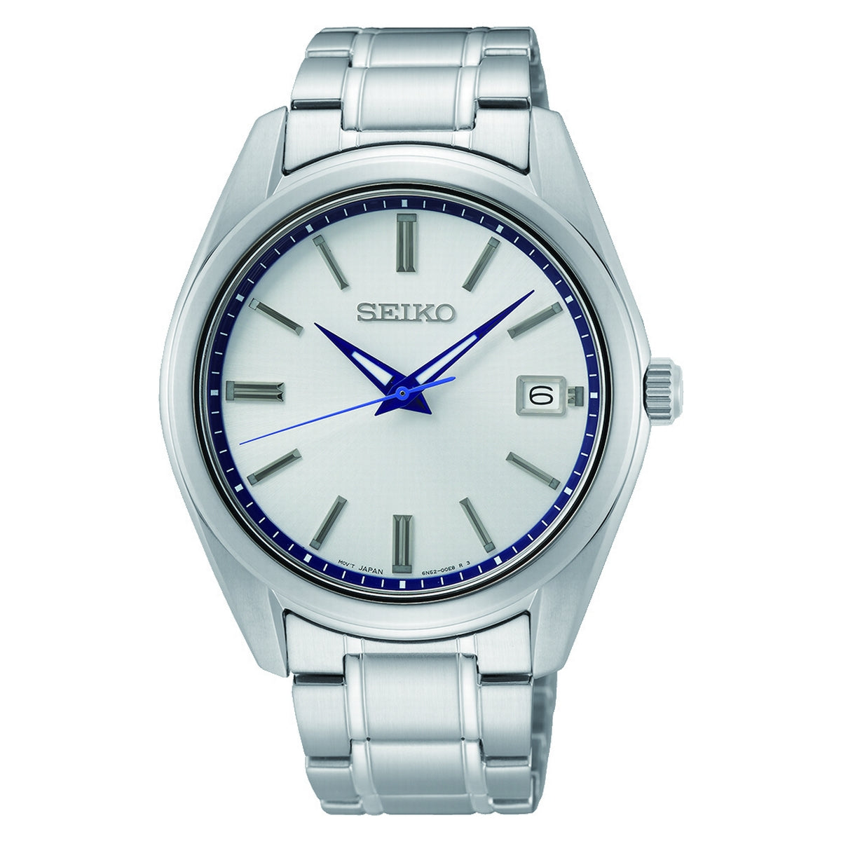 seiko quartz gents white dial stainless steel bracelet watch – LUVADO