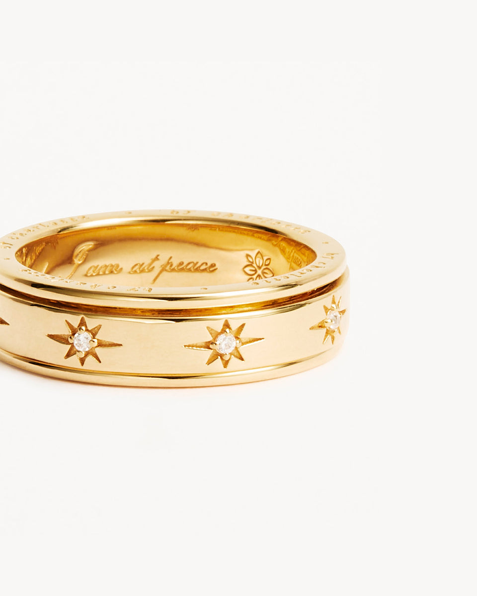 18k Gold Vermeil I Am Loved Spinning Meditation Ring