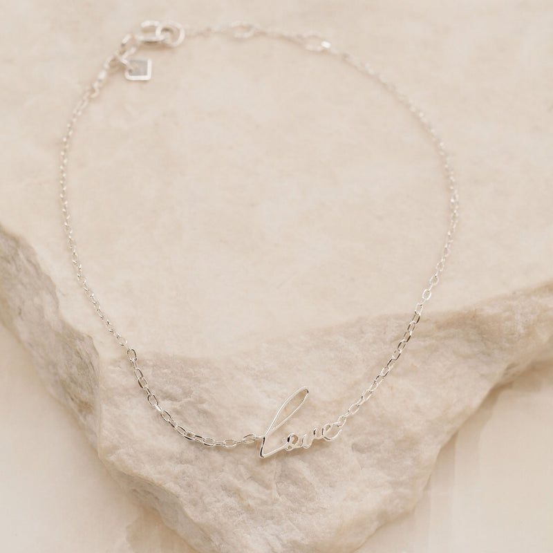 Sterling Silver Love Letter Necklace – by charlotte