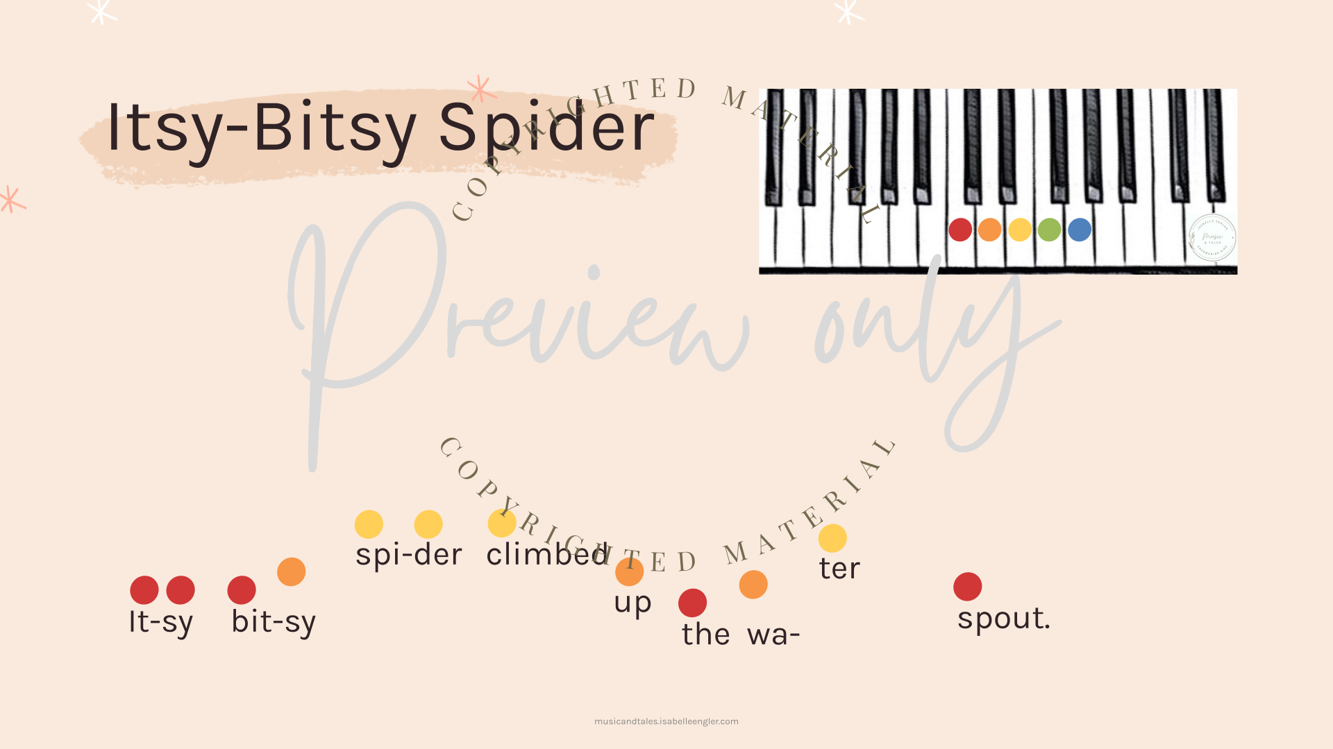 Song Board - Itsy Bitsy Spider