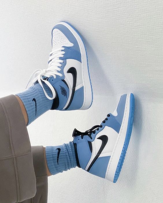 blue aesthetic jordans