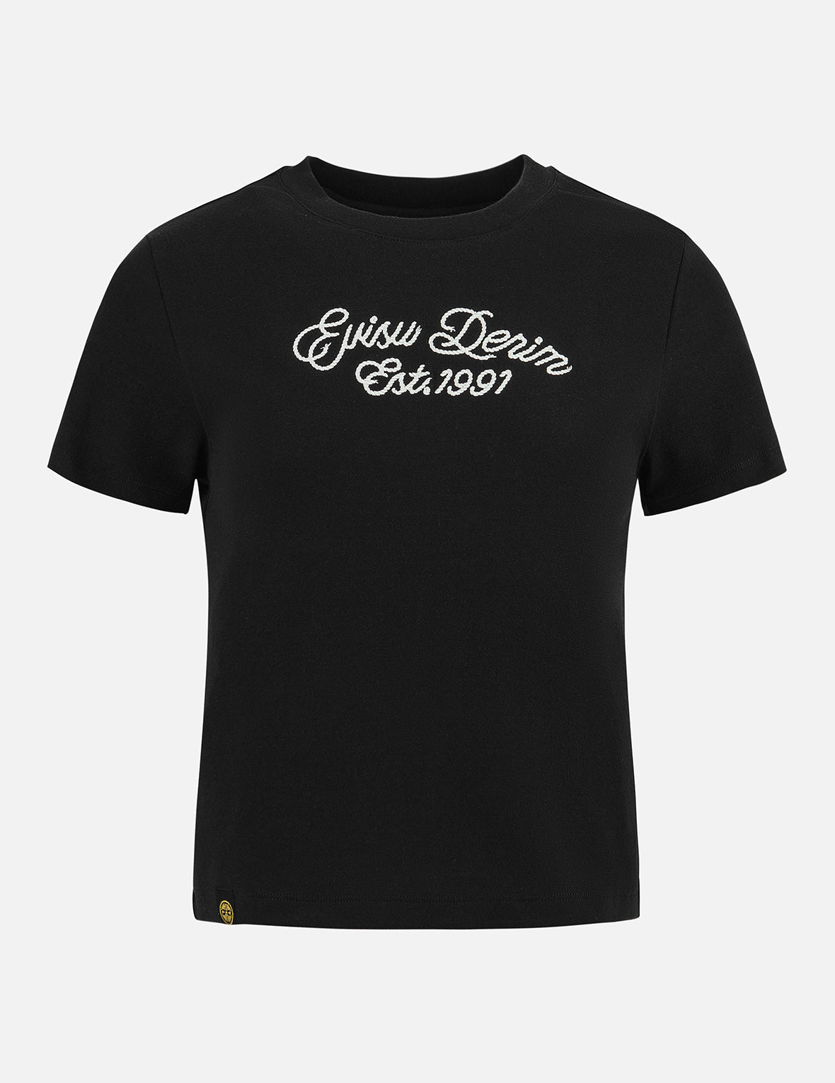 入荷now 買えない Rhinestone Starfish and Logo Slim EVISU – T-Shirt Fit トップス