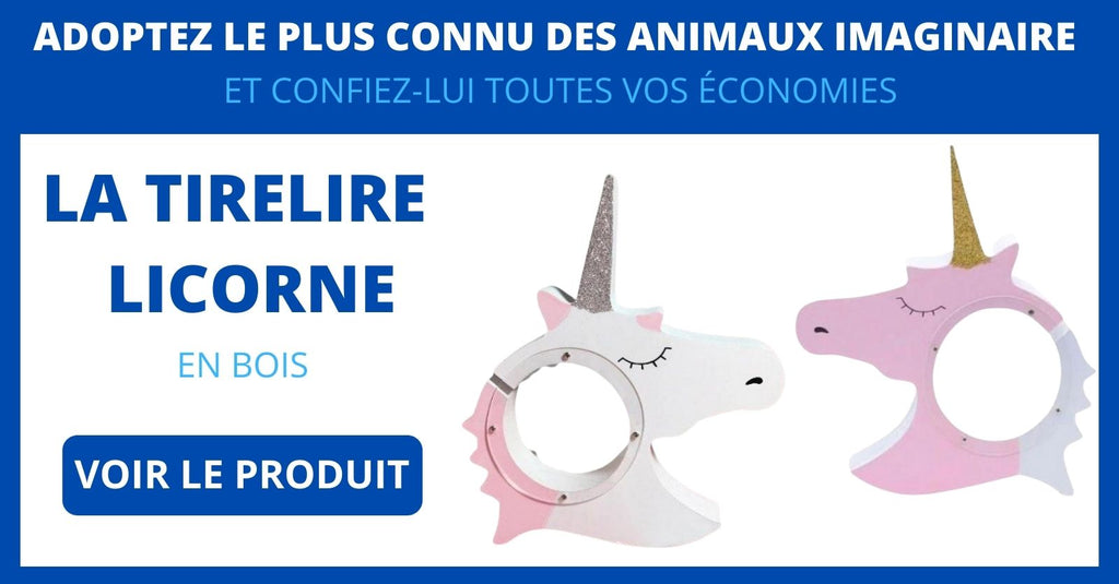 tirelire licorne en bois