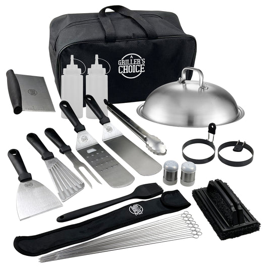 RTT Griddle Cleaning Kit for Blackstone 15 Pieces - Heavy Duty Grill  Cleaner Kit with Grill Stone, Griddle Scraper, & Griddle Brush with  Stainless