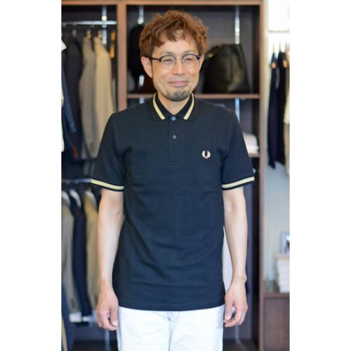 SINGLE TIPPED FRED PERRY SHIRT (M2)Black – SLOWJAM ONLINESTORE