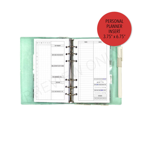 Yearly Dated Week On 2 Page Printed Planner Inserts– Planner Press