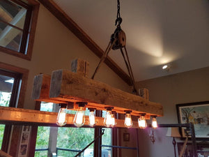 David's new twin beam chandelier