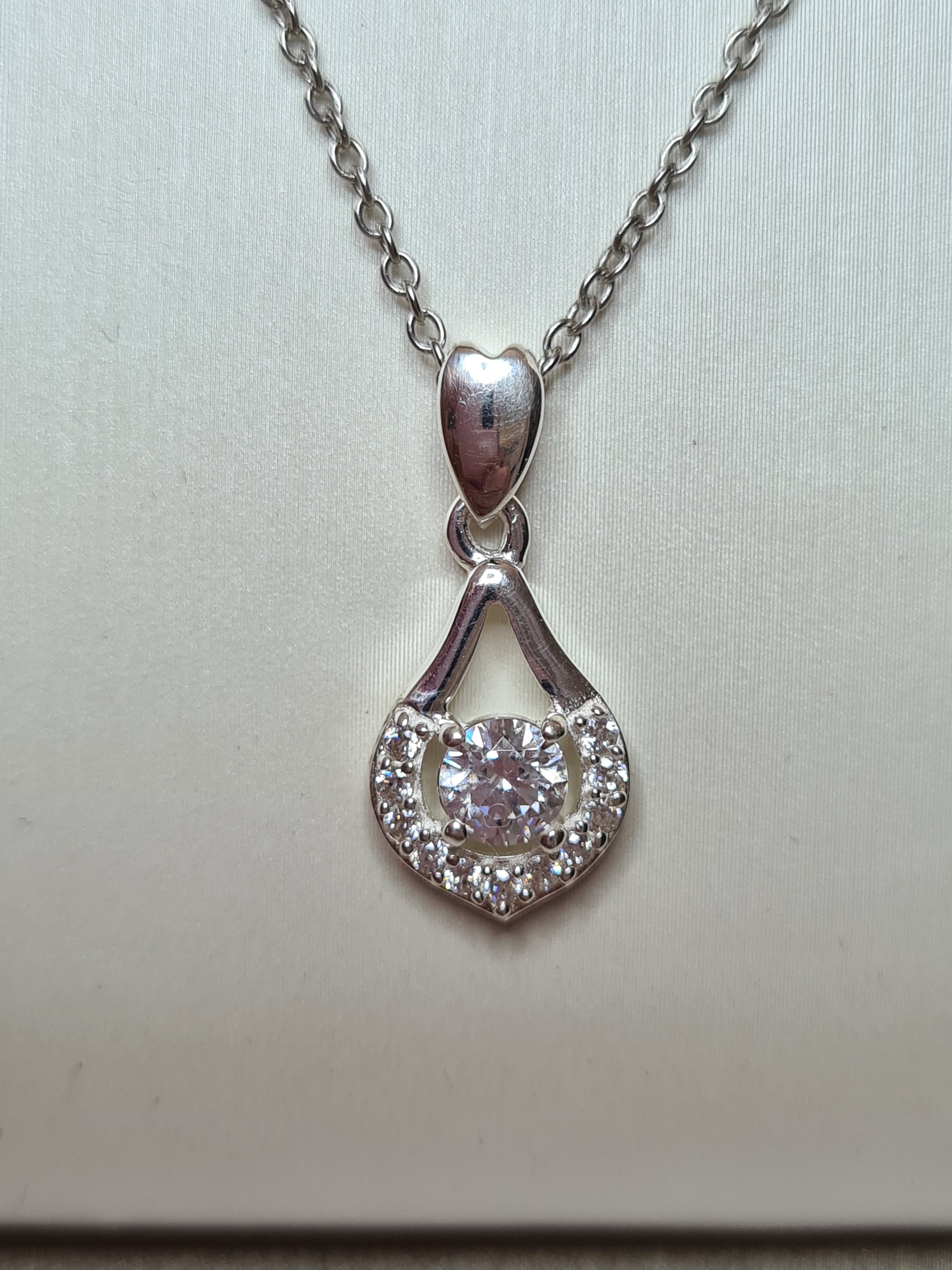 Kay Previously Owned Unstoppable Love Diamond Necklace 1/4 ct tw 10K White  Gold 19