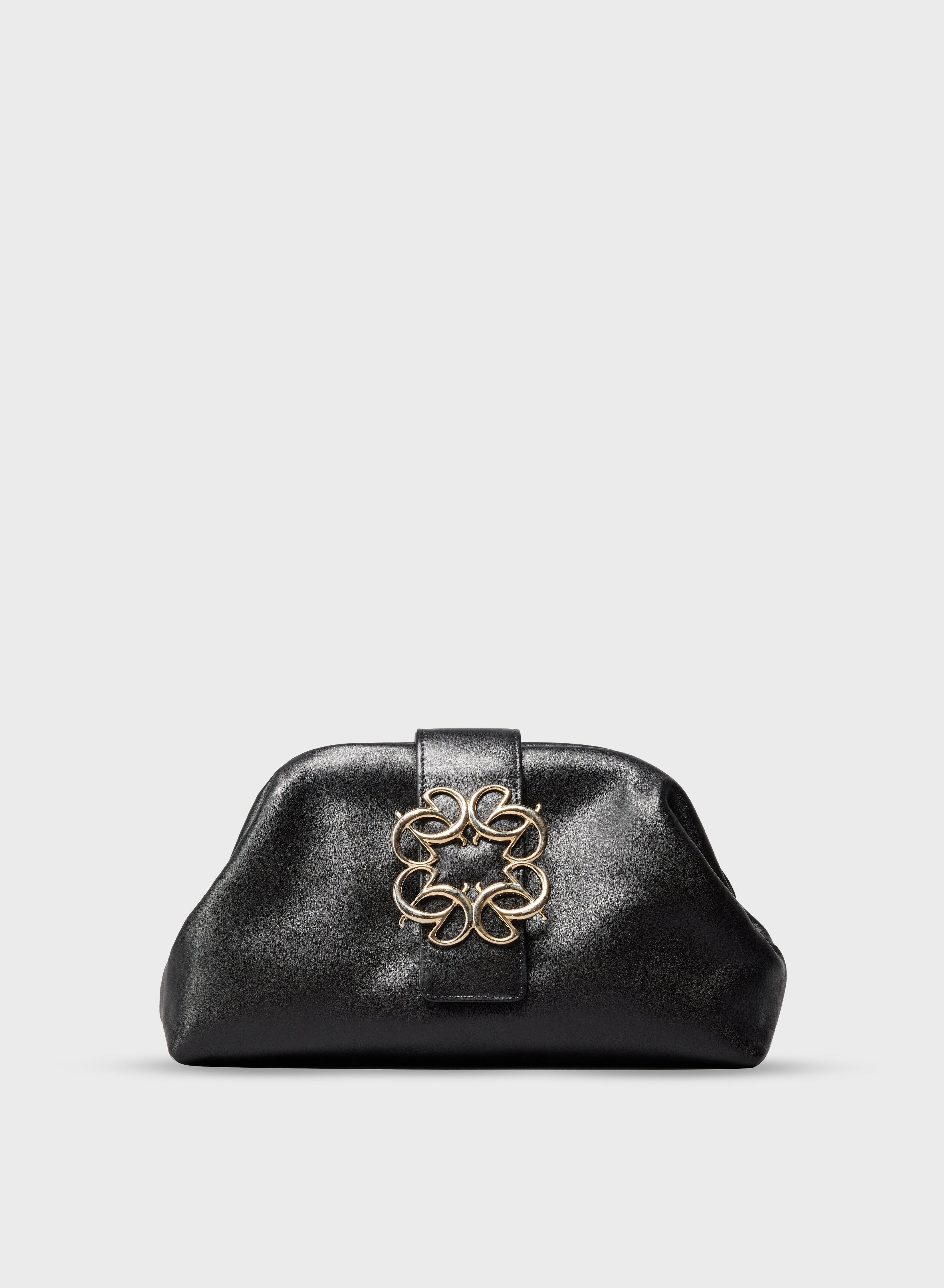 designer black clutch bag