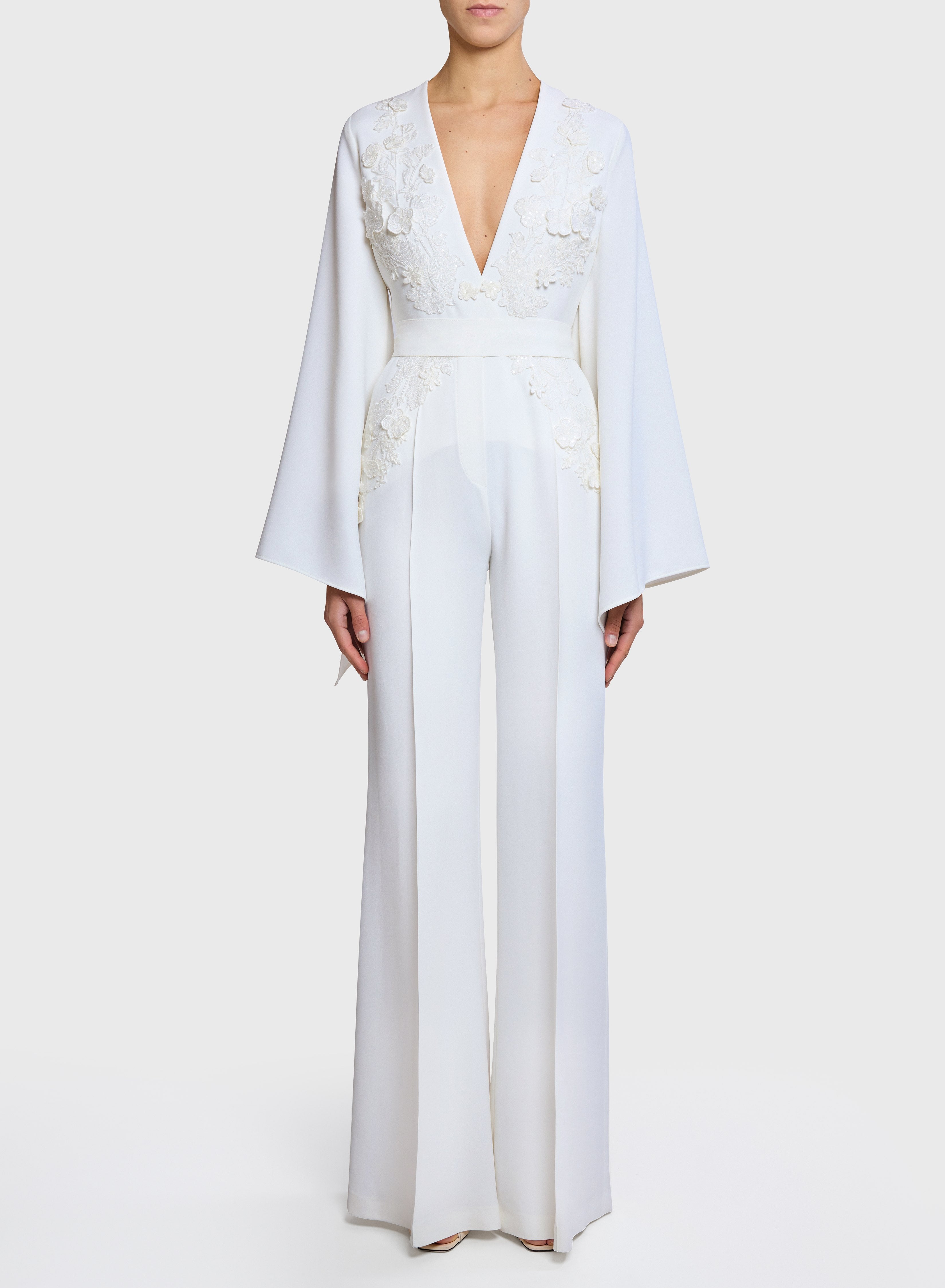 Embroidered Long Jumpsuit – Elie Saab US