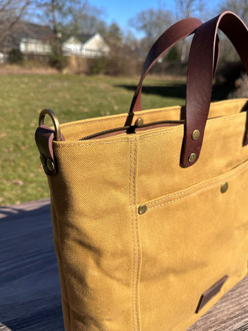 Hybrid Waxed Canvas Oxford Tote squirescanvascreations