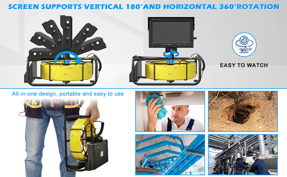 Multi-application Drain Inspection Camera Easy to Install