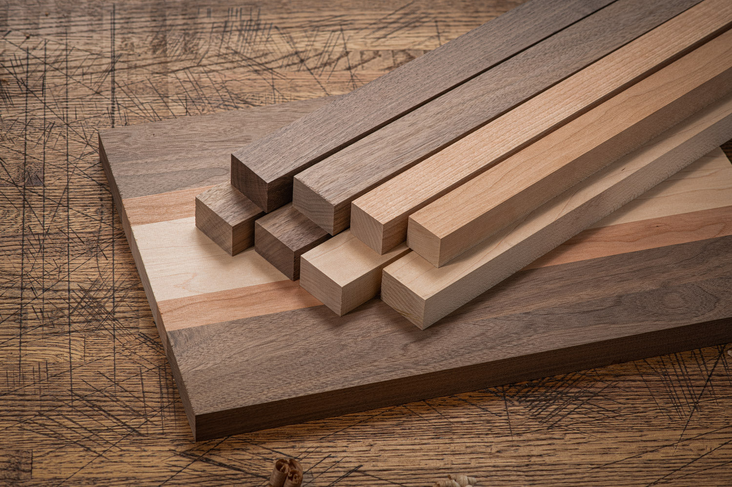 Classic Cutting Board Kit - Maple, Cherry & Walnut - Woodworkers