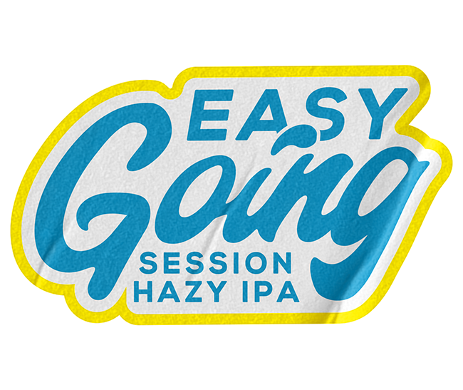 Sticker reading Easy Going Session Hazy IPA