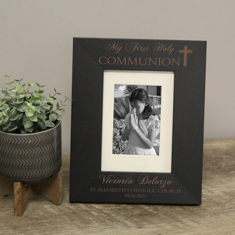 personalized first holy communion picture frame for her