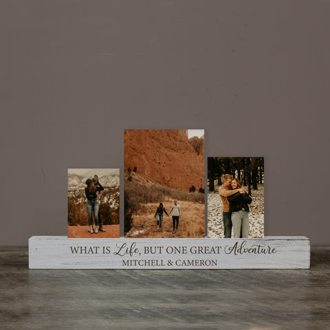 what is life but one great adventure photo bar display that makes a great birthday gift for her 