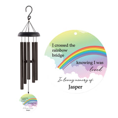 rainbow bridge dog memorial wind chime