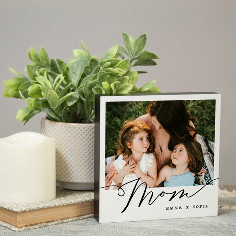 mothers day photo block gift for mom