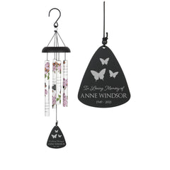butterfly sympathy wind chime gift 